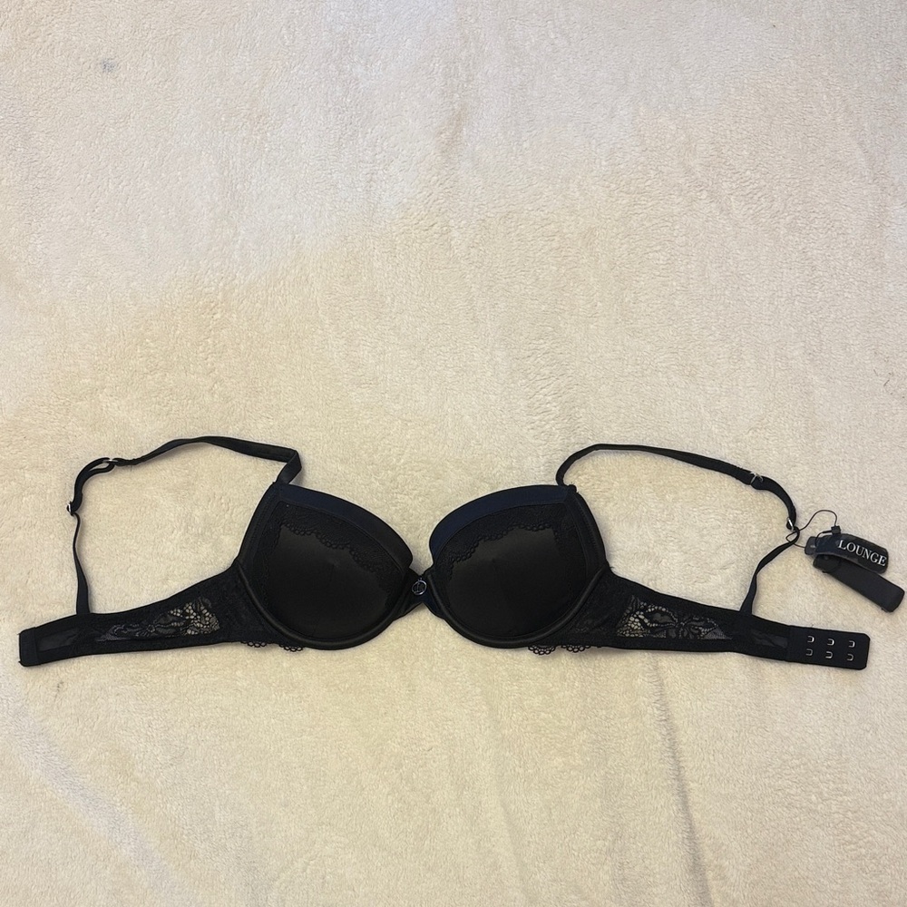 Lounge Black Lace Underwire Bra